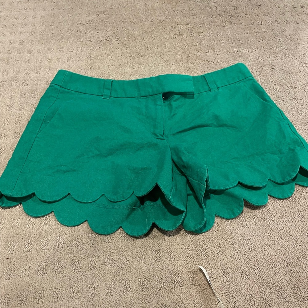 J Crew Crew Cuts Scalloped Hem Shorts size 10